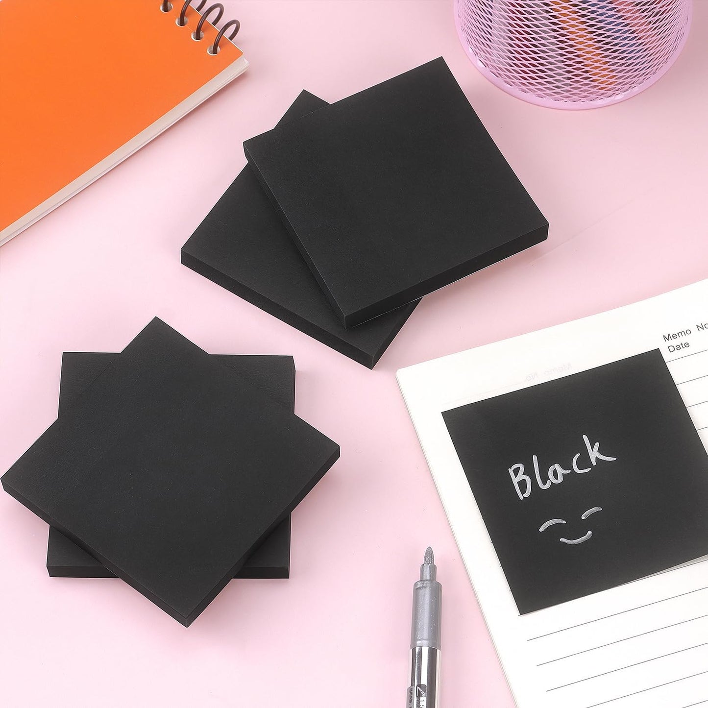 Sticky Notes 3x3 Self-Stick Notes Bright Colors Sticky Notes 4 Pads 100 Sheets/Pad (Yellow)