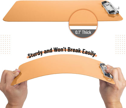 Mr. Pen- Plastic Clipboard, 12.5" x 9", 2 Pack, Clipboard Plastic, Low-Profile Metal Clip with Retractable Hanging Hole