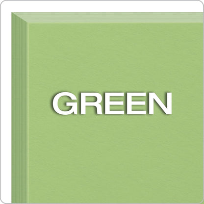 Oxford Blank Color Index Cards, 3" x 5", Green, 100 Per Pack (7320 GRE)