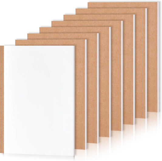 EOOUT 24 Pack Blank Kraft Notebooks, A5 Journals Notebook Bulk, Unlined Paper Sketchbooks, 8.3x5.5in 60 Pages Travel Journal Set for Journaling, Student, Kids, Writing