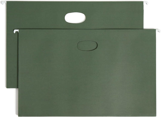 Smead Hanging File Pocket with Full-Height Gusset, 3-1/2" Expansion, Letter Size, Standard Green, 10 per Box (64220)