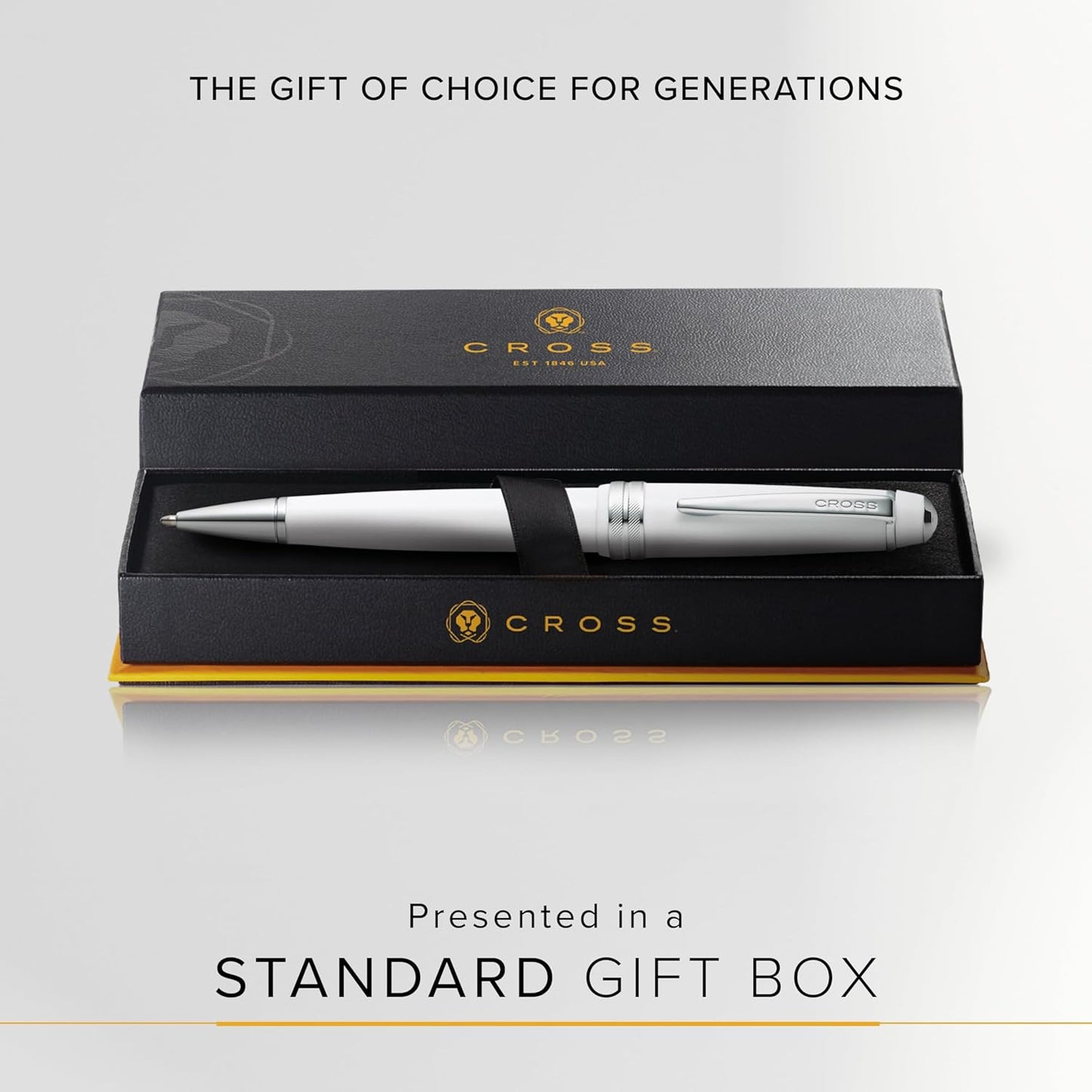 Cross Bailey Light Refillable Ballpoint Pen Presented in a Everyday Gift Box - Medium Point, Black Ink, Polished Green