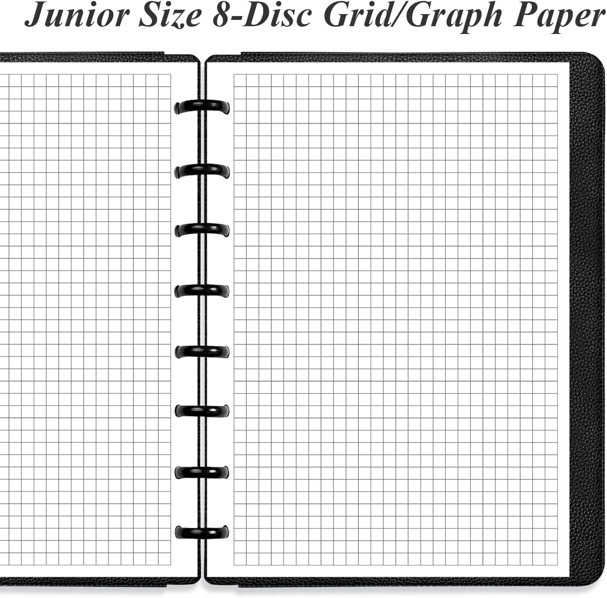 A5 Grid Refill Paper, 6-Hole Graph Paper, 100Sheets / 200Pages Loose-Leaf Grid Paper, 100gsm White Paper, 5.8" x 8.3 "