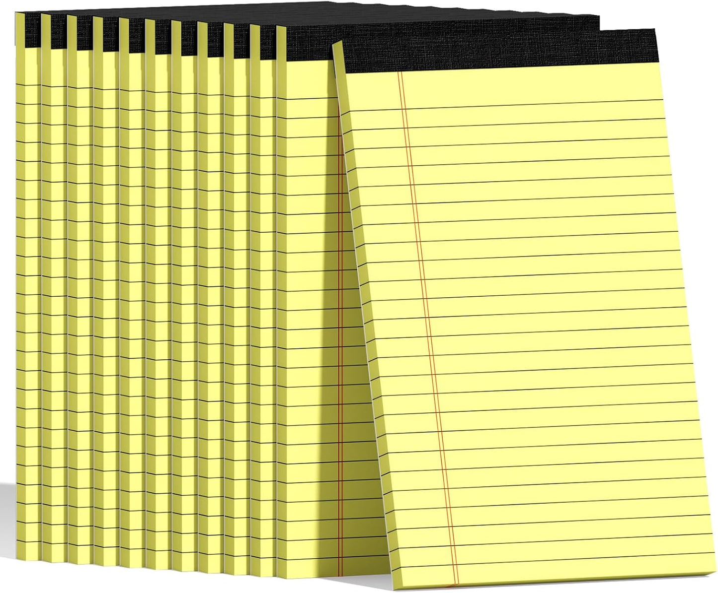 12pcs 5x8 Inch Yellow Note Pads Legal Pads, College Ruled Writing Legal Pads, 360 Sheets Total, Notepad for Students, Office & Home | Bulk Supply for Notes, Lists & Planning | Premium Quality Paper