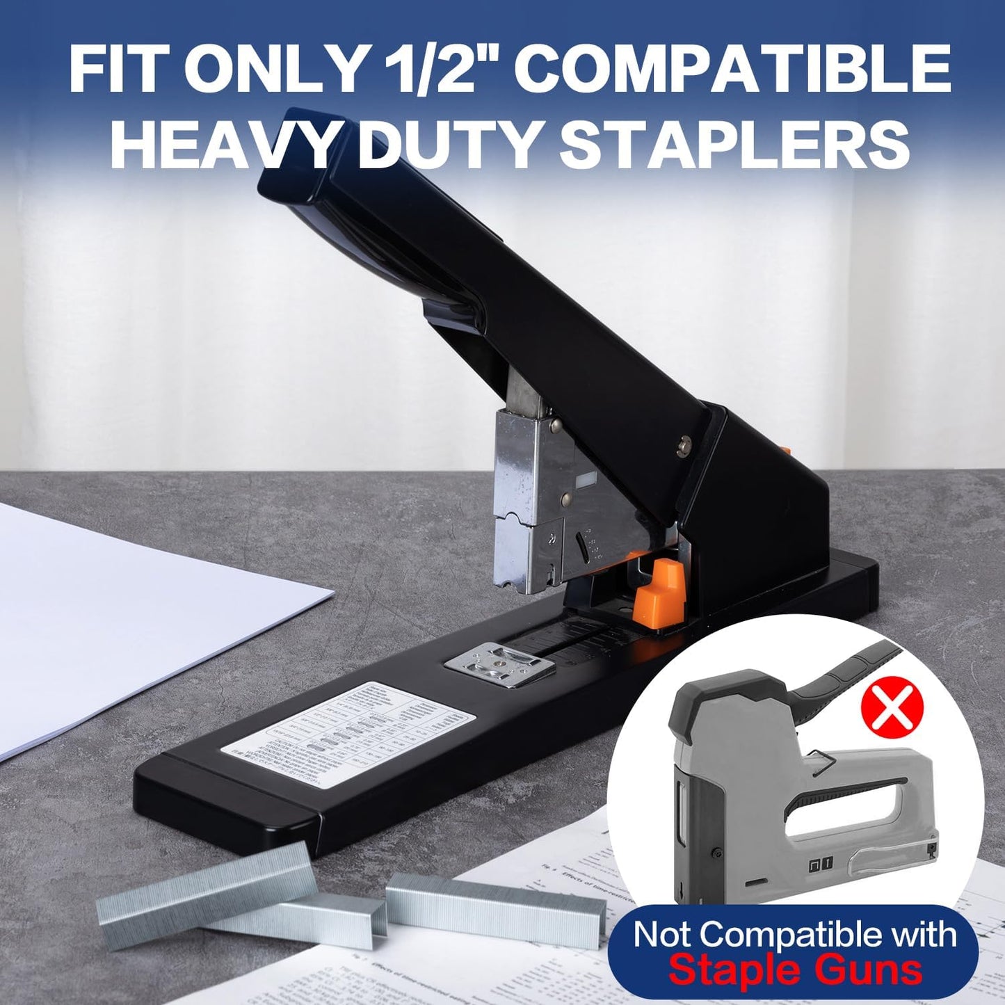 Deli Staples, 10000 Staples, Standard Staple for Desktop Staplers, 1/4'' Length, 210/Strip, 2 Boxes of 5000 Each
