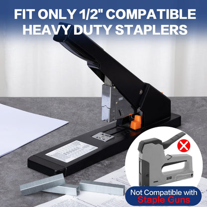 Deli Staples, 10000 Staples, Standard Staple for Desktop Staplers, 1/4'' Length, 210/Strip, 2 Boxes of 5000 Each
