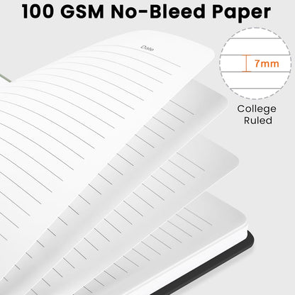 CICPAP Lined Spiral Journal Notebook, A5 College Ruled Notebook for Journaling, Note-Taking, and Daily Planning, Durable Hardcover with an Elegant Design, Purple