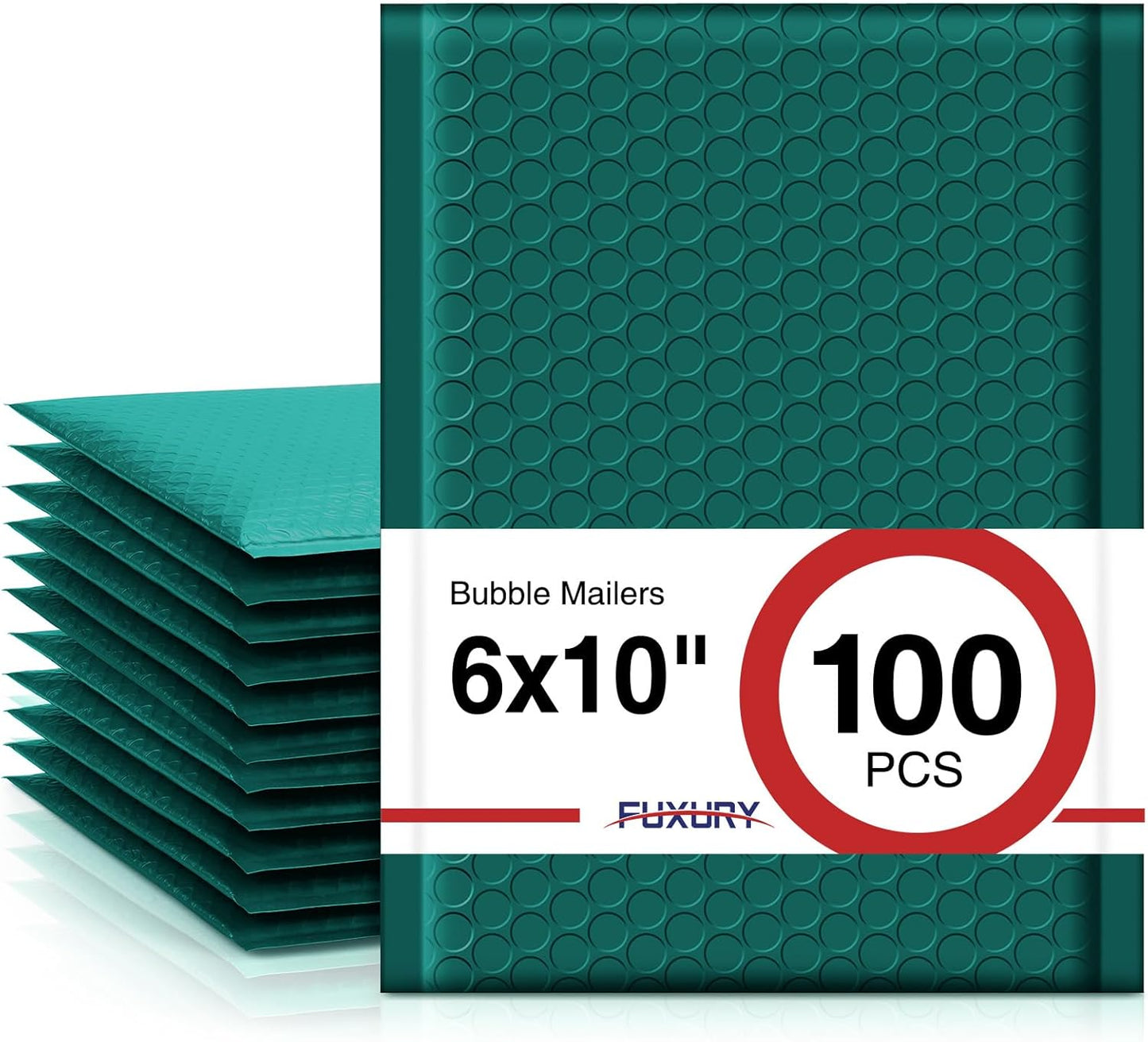 Fuxury Black Bubble Mailers 4x8" 100 Pack Waterproof Padded Envelopes Usable Size 4x7" Self Seal Bubble Envelopes Padded Mailers for Small Business, Envelope Mailers