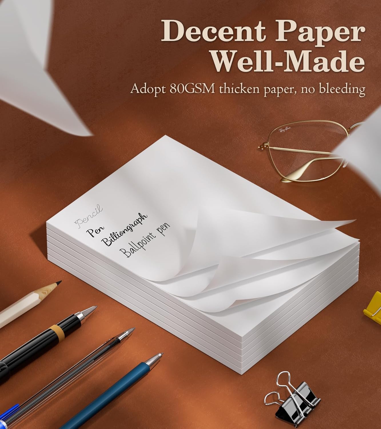 Notepads 3x5, 6 Pack Small Note Pads, Server Note Pad, Scratch Pads 3x5, Memo Pads White Paper, 50 Sheets per Blank Note pads 3''x5'', Small Writing Pads Pocket Notepads for Office School Home Supplies