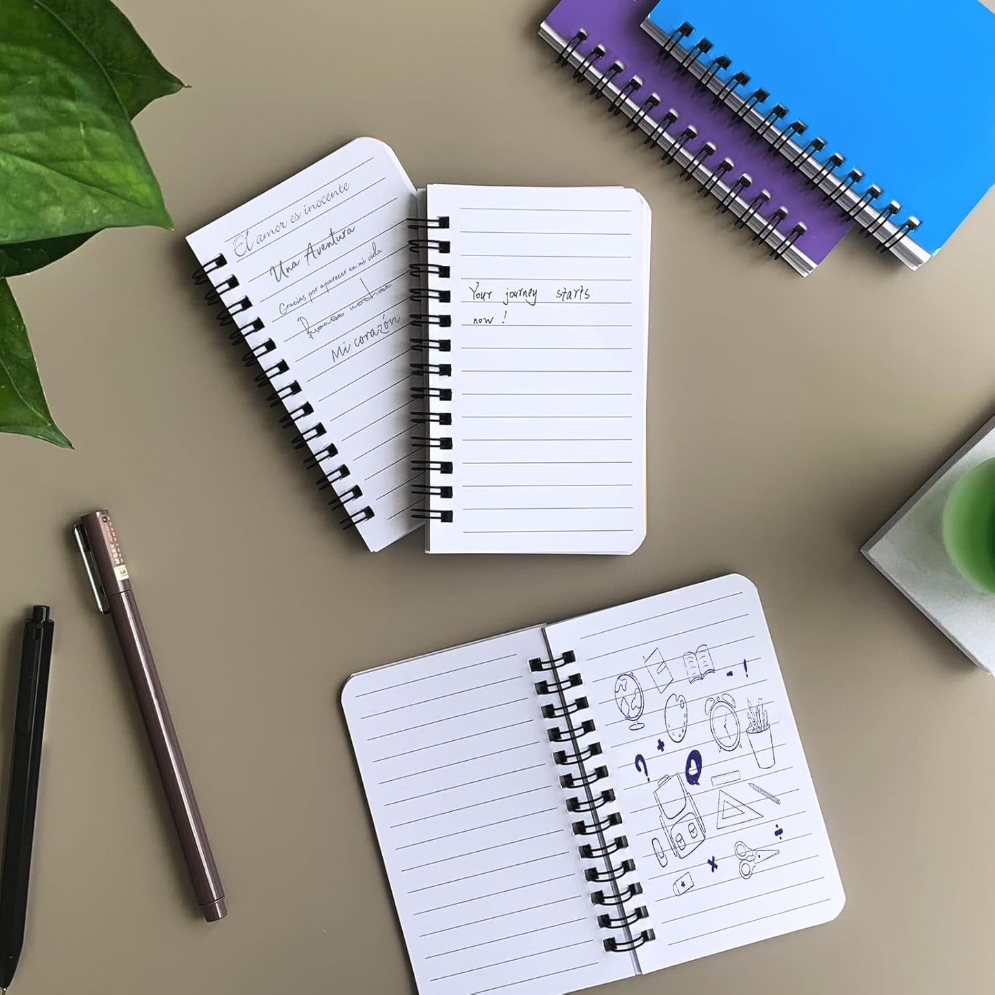 KTOJOY 8 Pack Small Spiral Notebook Pocket Notebook 3x5 Spiral Notepads With Lined Pages, Small Top Spiral Notebook Little Mini Memo Steno Note Pads for Outdoor Home Office College School