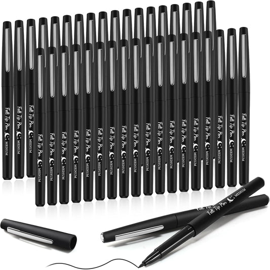 Fuyoooo 36 Pcs Felt Tip Pens 0.7mm Medium Point Colored Felt Tip Pens for Journaling Planner Writing Note-taking Art Office and School Supplies(Multicolor)
