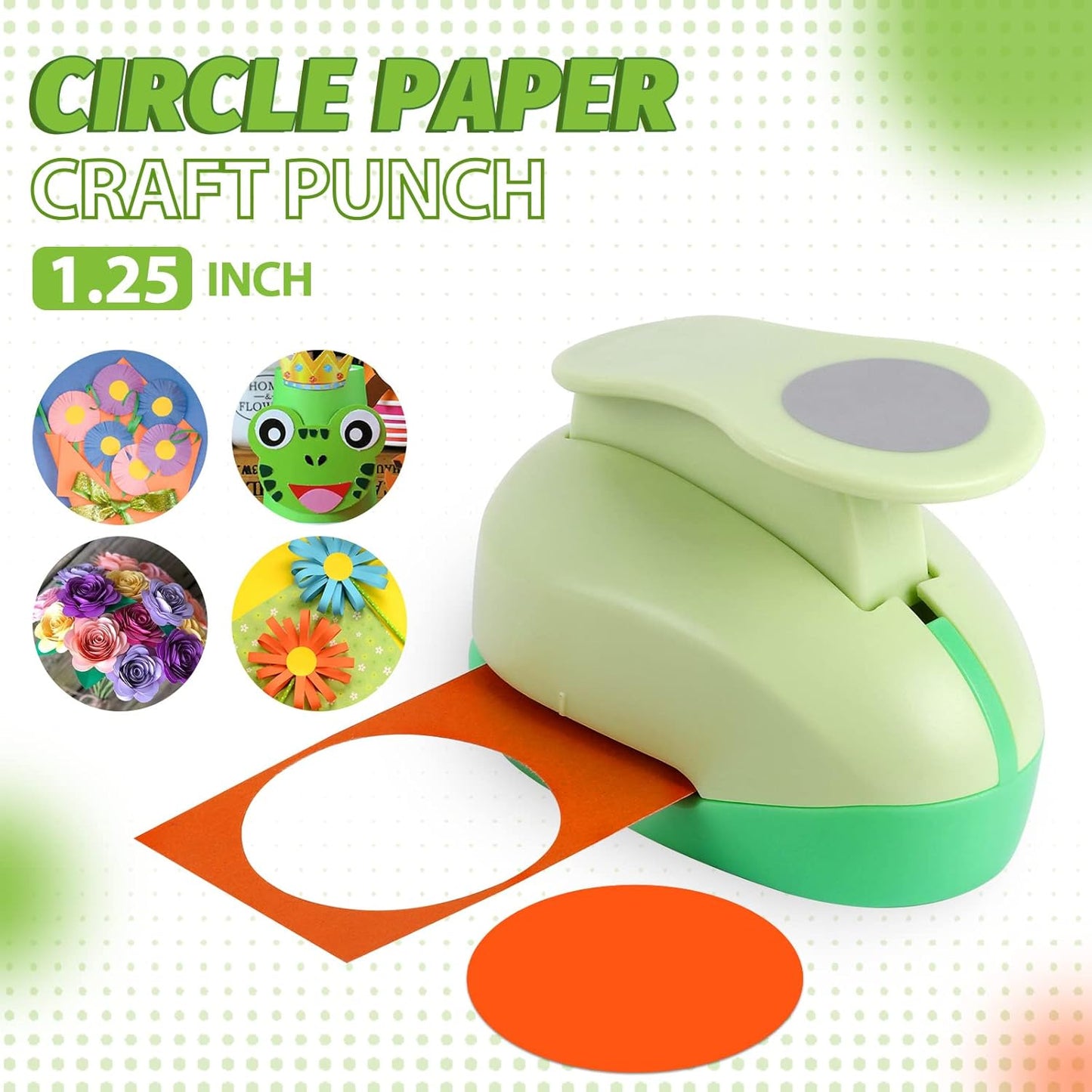 UCEC 2 Inch Circle Punch, Paper Punch, 2 Inch Hole Punch, Circle Hole Punch Cutters for Paper Crafts DIY Handmade Crafting Scrapbook Tools Cards Arts Fun Projects
