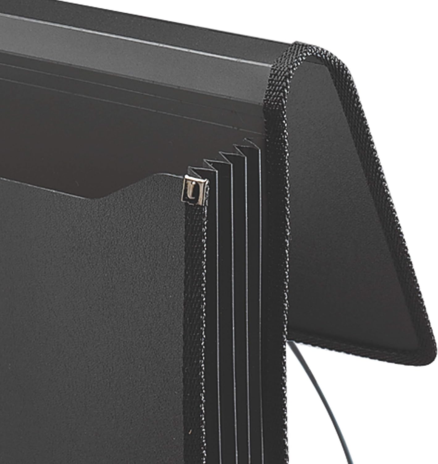 Smead Poly Wallet, Accordion File Organizer for File Folders, Legal Size, Black, 5-1/4 inch Expansion, Office Supplies, Document Organizer (71510)