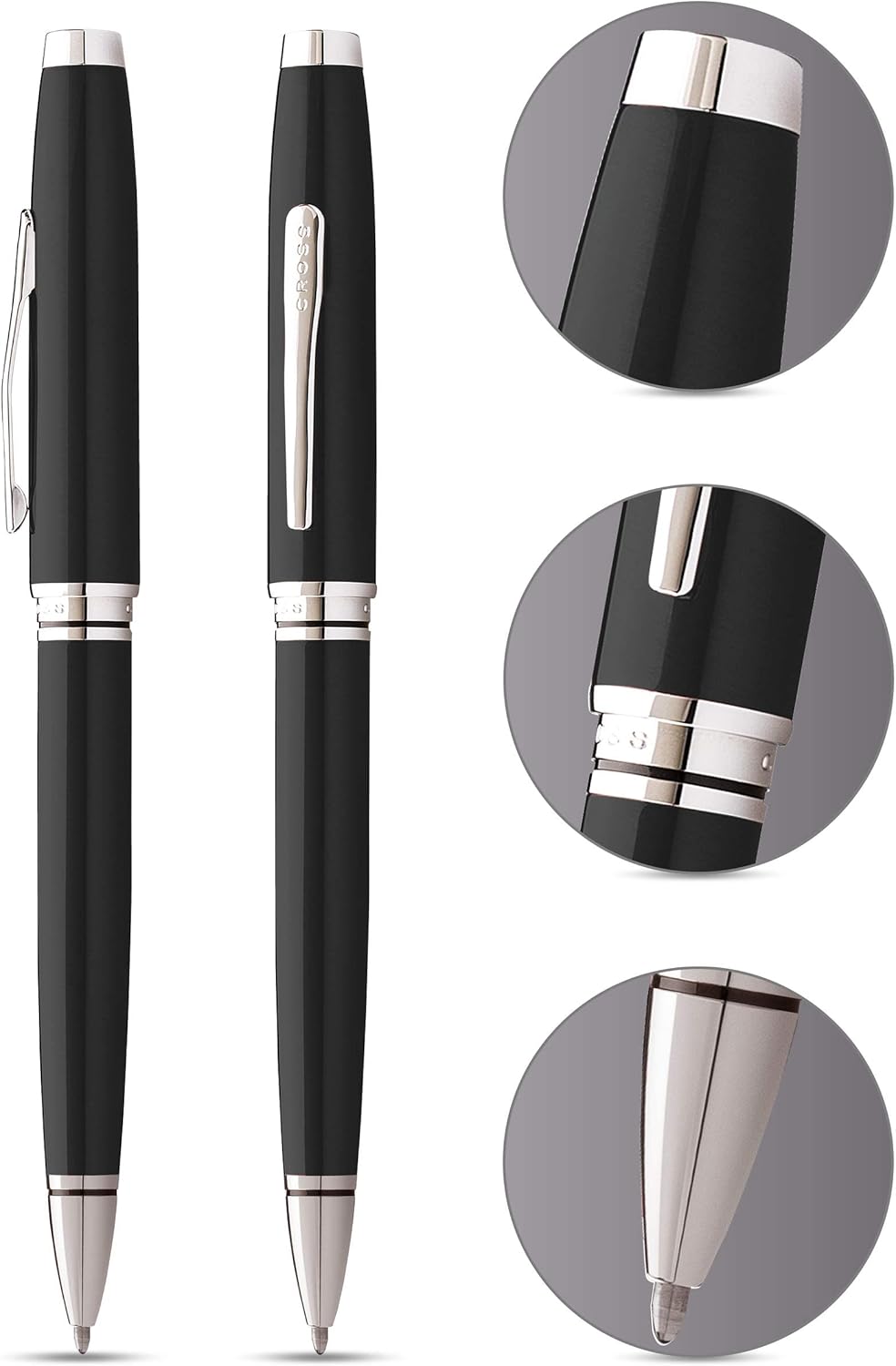 Cross Coventry Pen Ballpoint - Black/Chrome Lacquer