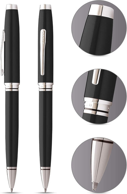 Cross Coventry Pen Ballpoint - Black/Chrome Lacquer