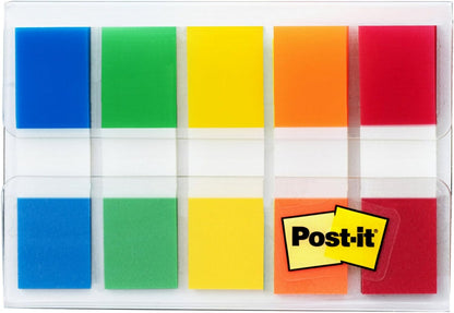 Post-it Flags 683-5CF, 5 Colors, 0.47 inch x 1.70 inch, Set of 2, 200 Total Flags