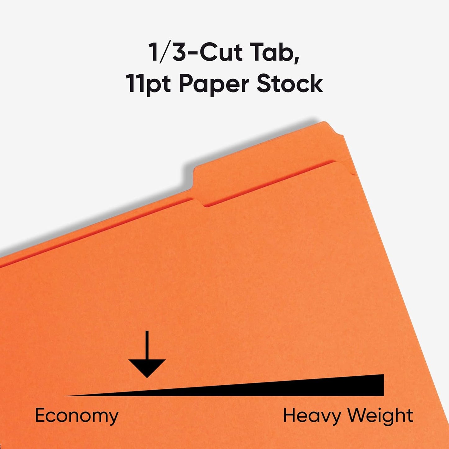 Smead Fastener File Folders, Reinforced 1/3-Cut Tabs, 2 Fasteners, Letter Size, Blue, 50 per Box (12040)