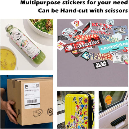 Koala Printable Glossy Sticker Paper for Inkjet Printer, White, 8.5x11 Inch Self-Adhesive Photo Sticker Printer Paper, (120 Sheets)