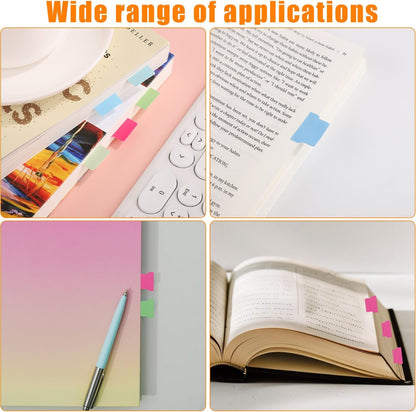 20 Sheets/240 Pieces Sticky Index Tabs, Double Sided Book Page Markers Tabs Blank Monthly Tabs Writable Sticky Notes Flags Self Adhesive Planner Stickers for Labeling (Rainbow Blank)