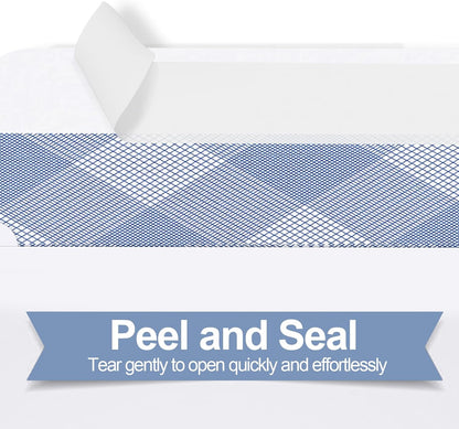 500#10 Double Window Security Envelopes, PANDRI NO.10 Self-Seal Window Envelopes Designed for QuickBooks Invoices, Business Statements & Documents - Number 10 Size 4 1/8 Inch X 9 1/2 Inch - 24 LB