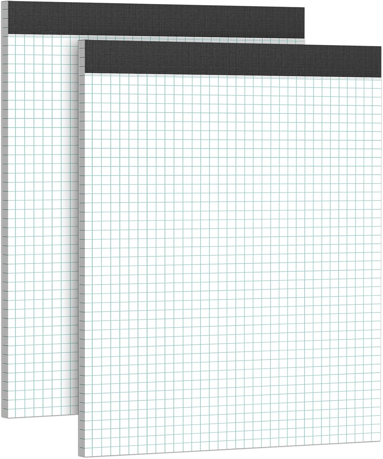 AILZFEI Graph Paper Notebook 8.5 x 11 Grid Paper Pad Quad Ruled, 2 Pack, 30 Sheets per Pad, White, 4x4 (4 Squares per inch), Easy-Tear Perforations, 8.5"x11" Quad Ruled Grid Paper Pad