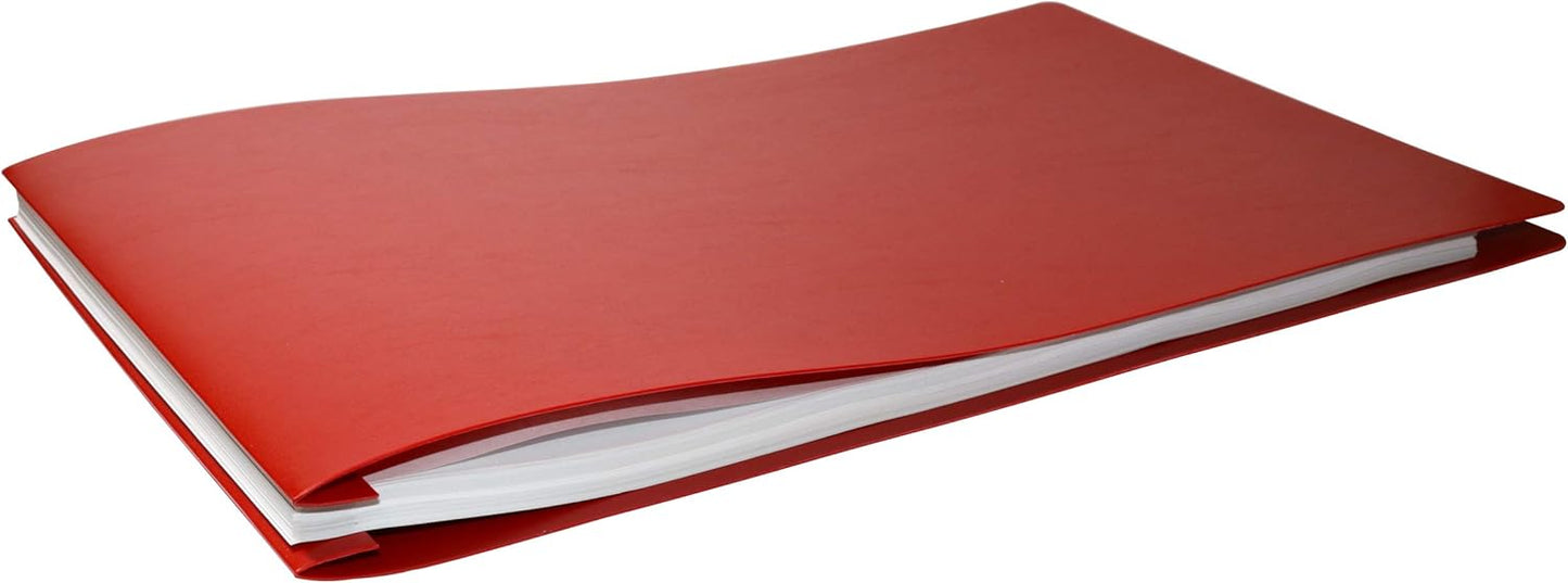 11x17 Report Cover Pressboard Binder Poly Panels Includes Fold-Over Metal Fasteners Blue Package of 6