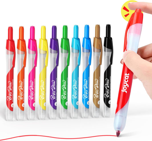 JoyCat Click & Draw Washable Markers for kids with Retractable Tips,20 Colors Markers Set,retractable marker for Toddlers Kids, Ideal arts & crafts supplies,coloring markers,Holiday Gifts for Kid.