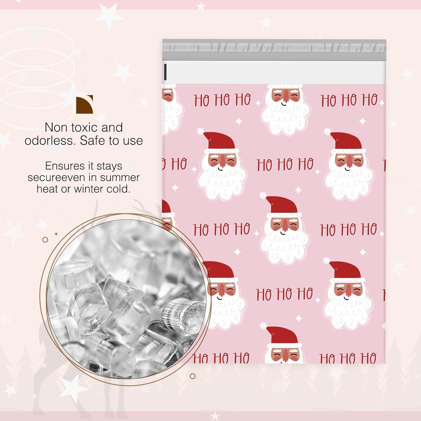Metronic Cute Poly Mailers 10x13" 50pc Small Shipping Bags, Strong Adhesive Mailers Poly Bags for Business, Waterproof Mailing Envelopes for Packing Shipping Clothes Gifts, Gradient BluePink