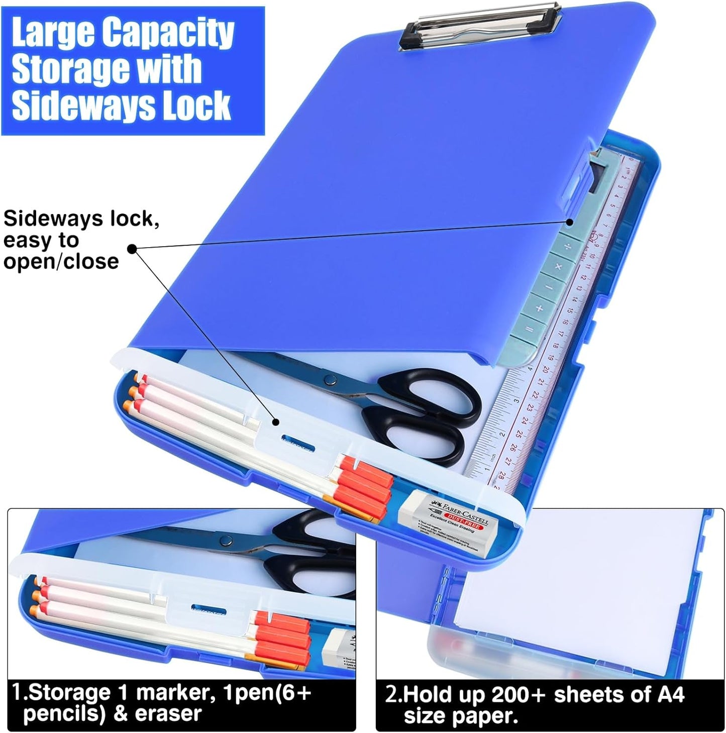 Red Plastic Clipboard with Storage,TFDLCG zm High Capacity Clip Boards 8.5x11,A4 Binder Nursing Clipboard Folder Heavy Duty for Women Teachers Work,School Office