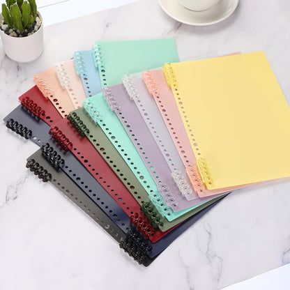 PATIKIL 12 Pack Binding Covers, A5(8.4x5.7 Inch) 22 Mil Plastic Notebook Covers Sheets with Binding Comb for Book Report Presentation, Light Blue