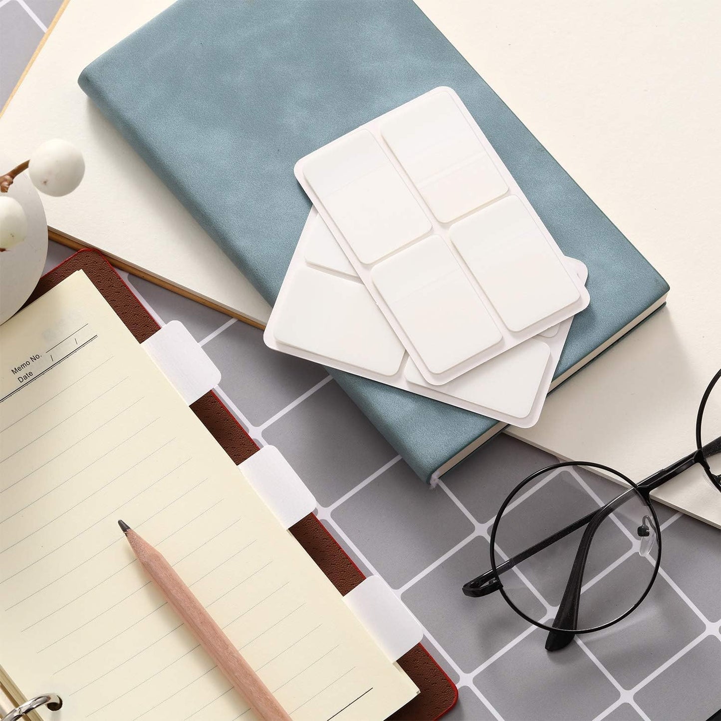 Sticky Index Tabs Page Marker Pop-up Page Flags Sticky Notes Tabs 1.6 x 1 Inch, White (1200 Pieces)