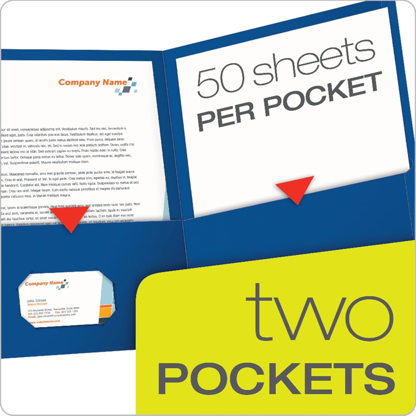 Oxford Twin-Pocket Folders, Textured Paper, Letter Size, Dark Blue, Holds 100 Sheets, Box of 25 (57538EE)