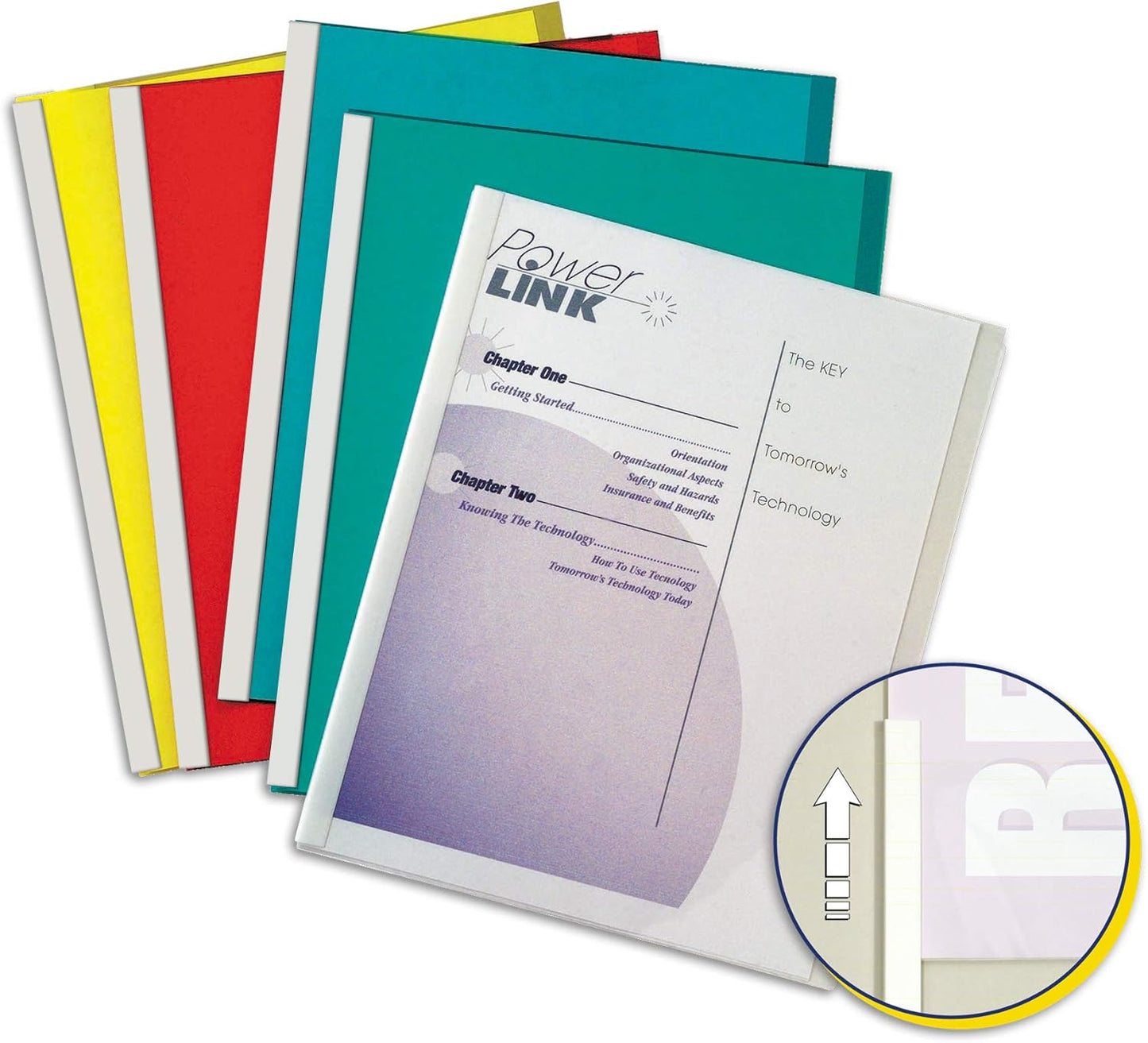 C-Line Report Covers with Binding Bars, Red Vinyl, Red Bars, 8.5 x 11 Inches, 50 per Box (32554)