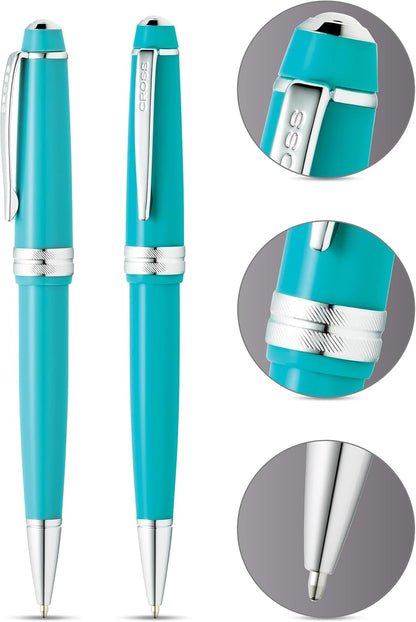 Cross Bailey Light Refillable Ballpoint Pen Presented in a Everyday Gift Box - Medium Point, Black Ink, Polished Green