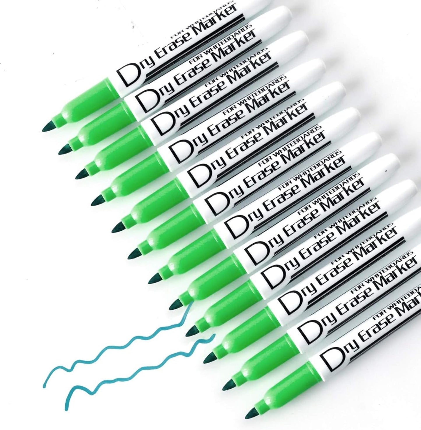 Volcanics Black Dry Erase Markers Low Odor Fine Whiteboard Markers Thin Box of 12