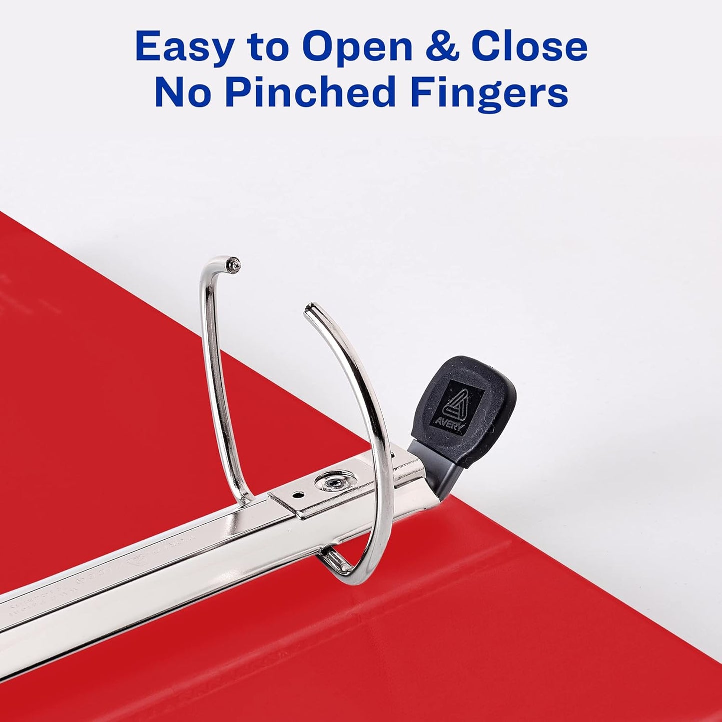 Avery Heavy-Duty View 3 Ring Binder, 3 Inch One Touch EZD Rings, 3.5 Inch Spine, 1 Red Binder (79325)