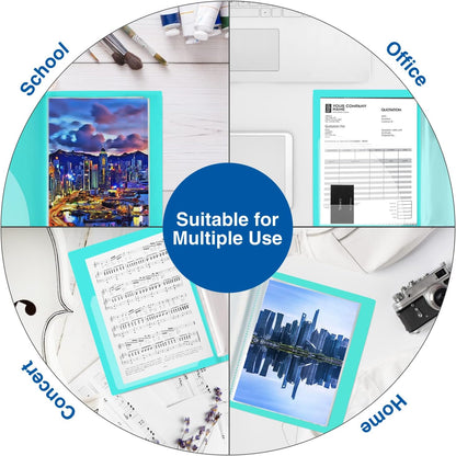 Sooez Art Portfolios 11"x17", Large Portfolio Folder with 30 Pockets & Black Inner Sheets, Display 60 Pages, 11 x 17 Presentation Book for Artwork Storage, Binder with Plastic Sleeves for Artist
