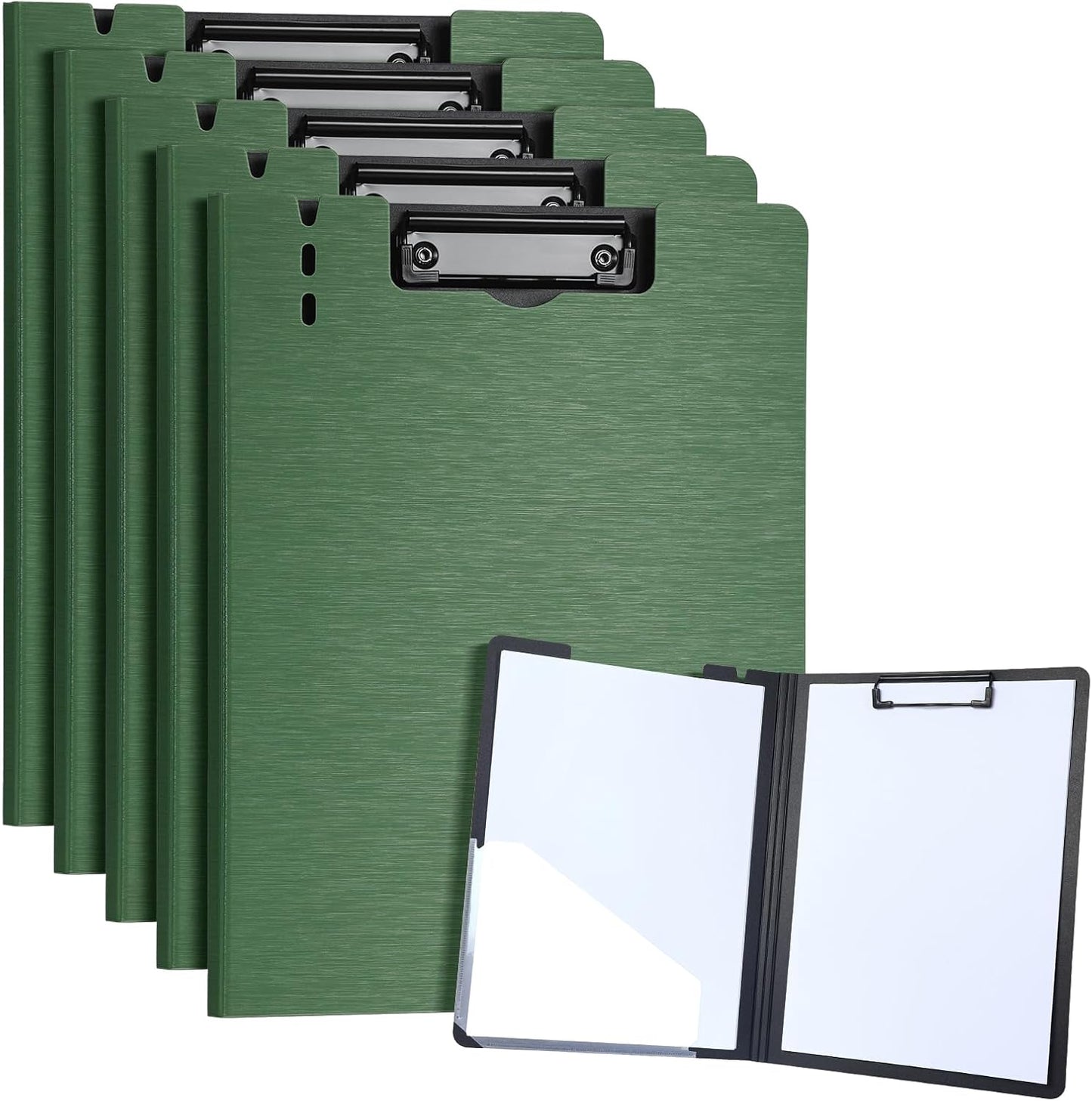 A4 Clipboard Folder,10 Pack Foldable Clipboards with Pocket for Business,Office,School or Restaurant (Black)