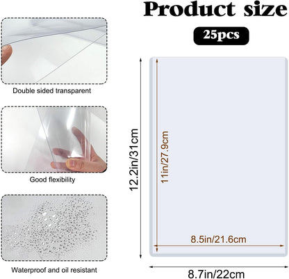 8.5" x 11" Hard Plastic Sheet Protectors, Rigid Clear Waterproof Protectors, Paper Sleeves Photo Plastic Sleeves (14 Pack)