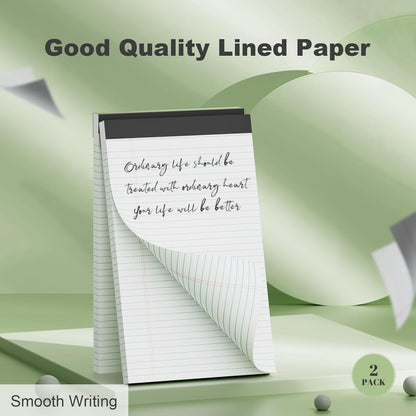 6 Pack Legal Pads 8.5 x 11 College Ruled Notepads, White Note Pads 8.5'' x 11'' Writing Pads Narrow Ruled Lined Paper Pads, 30 Sheets Per Note Pad, Legal Notepads for Work Study Daily Note Taking List