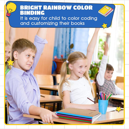 Henoyso 60 Pack Primary Composition Notebook, 9-3/4" x 7-1/2", Kids Primary Journal, K-2 Writing Notebook for Kids Student Draw Write Story Journal Half Blank Books(Macaron Color)