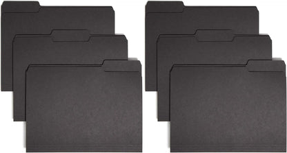 Smead Interior File Folder, 1/3-Cut Tab, Letter Size, Aqua, 100 per Box, Expandable File Folders for Filing Cabinet