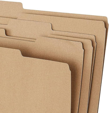 Staples File Folders, Letter Size, 1/3‑Cut Tabs, Purple, Durable 10.5‑Point Paper Stock, 100/Pack
