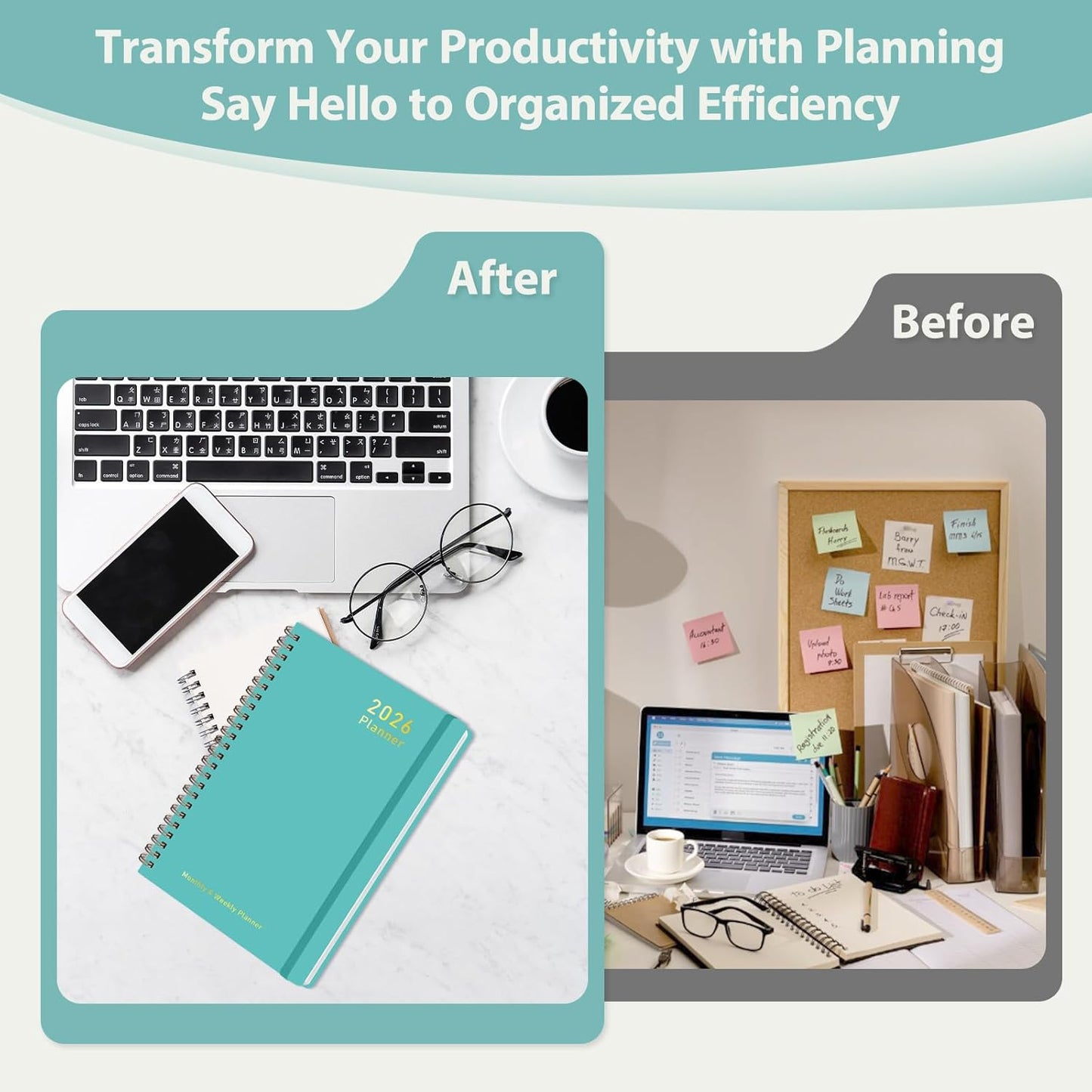 Planner 2026-2027, Weekly and Monthly Academic Year Calendar Planner, July 2026 - June 2027, Daily Agenda Book for Office School Supplies, A5(6.3'' x 8.5'')