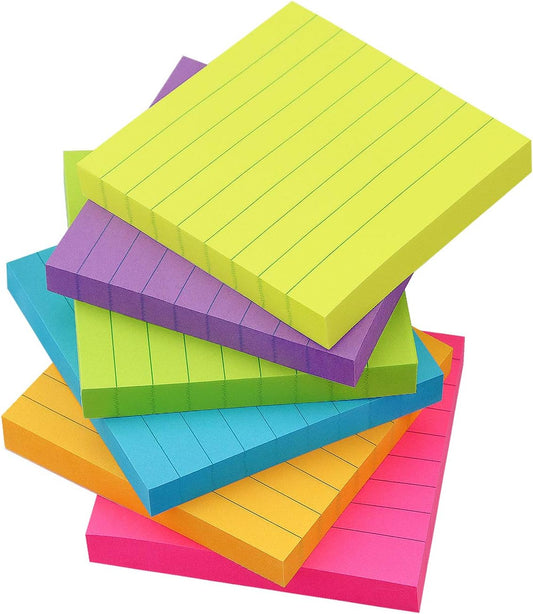 Sticky Notes 3x3 inch Bright Colors Self-Stick Pads 8 Pads/Pack 85 Sheets/Pad Total 680 Sheets