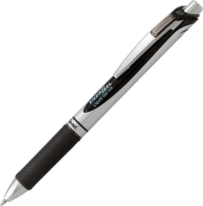Pentel EnerGel RTX Retractable Liquid Gel Pen, Medium Line, Metal Tip, Pink/Violet Ink, 2-Pack (BL77BP2PV)