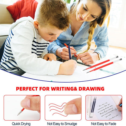8 Pieces Replaceable Ballpoint Pen Refills Work for Most Brands Pens with Smooth Writing,Free-Flowing German Ink with Medium 0.5mm Ballpoint Tip(Black Refills and Length 4.4inch)