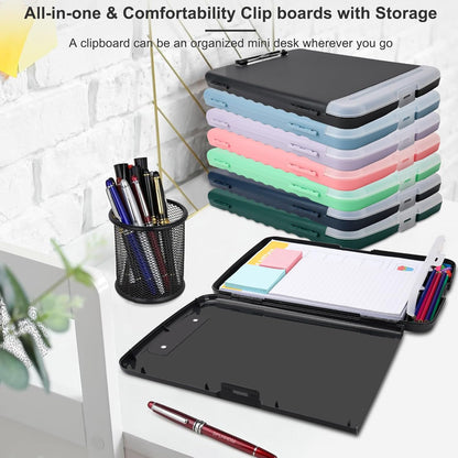 SFLHHDM Purple Clipboard, Clip Boards 8.5x11, Teacher Clipboards with Storage, Plastic Clipboard with Pen Holder, Clipboards Storage for Women Teachers Work, School & Office Supplies