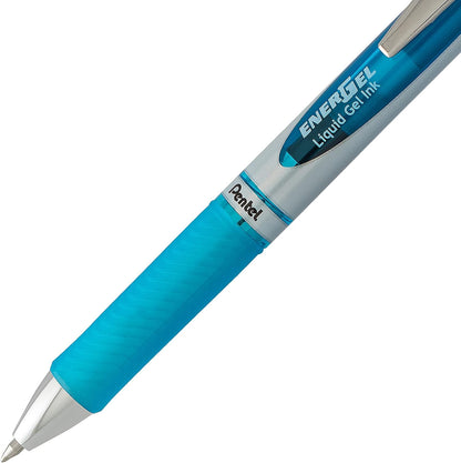 Pentel EnerGel RTX Retractable Liquid Gel Pen, Medium Line, Metal Tip, Pink/Violet Ink, 2-Pack (BL77BP2PV)