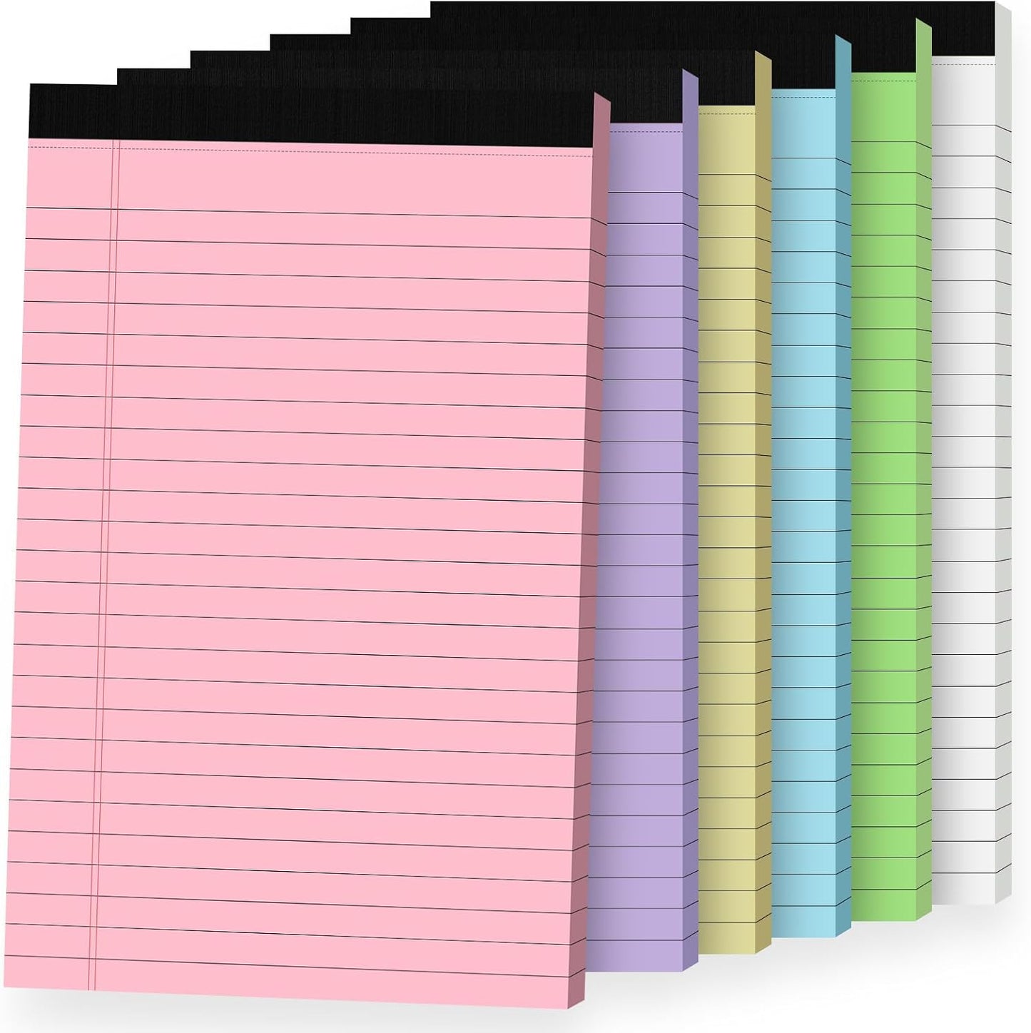12 Pack Notepads 5x8, Small Legal Pads Narrow College Ruled, 30 Sheets/Pack, Perforated Notebook - White Note Pads for School, Memo, Note Taking, Teacher & Office Supplies, Writing Pads of Paper